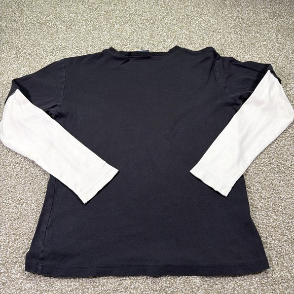 Y2k Longsleeve With Grunge Style Graphic Size Medium Vintage Essentials Black - Picture 5 of 7